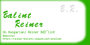 balint reiner business card